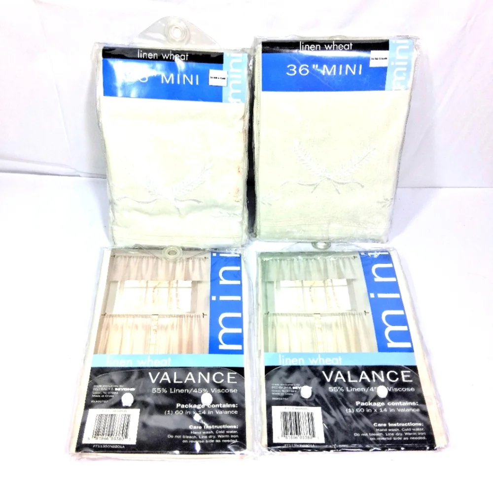 2 Sets BedBathAndBeyond Mini Curtains 30